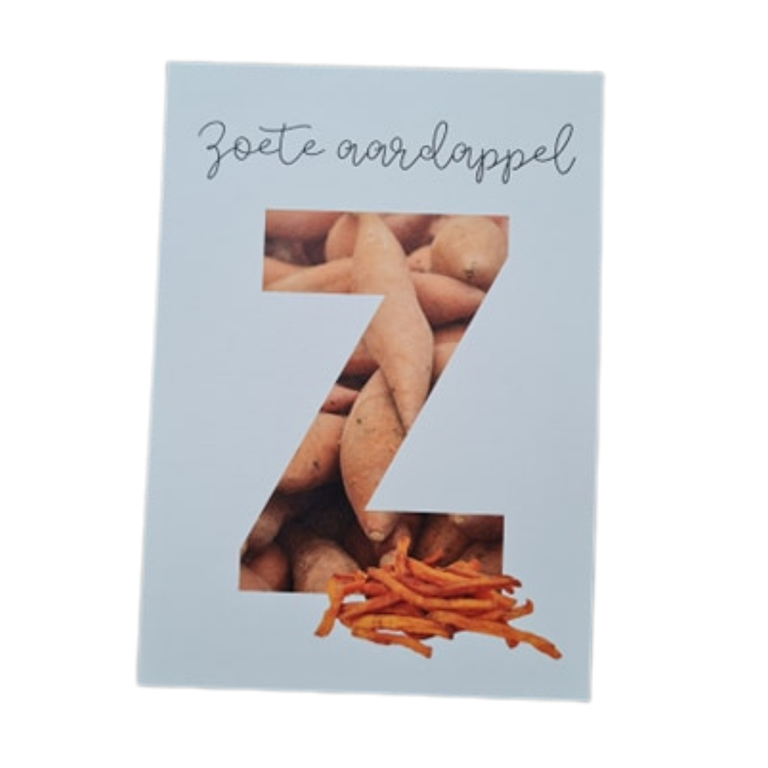 'Z van Zoete aardappel’ – Letter Ansichtkaart