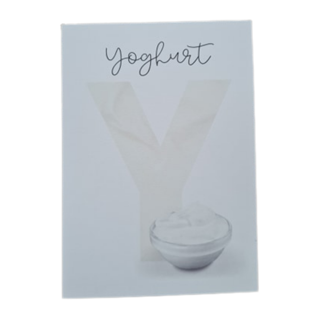 'Y van yoghurt' - Letter Ansichtkaart