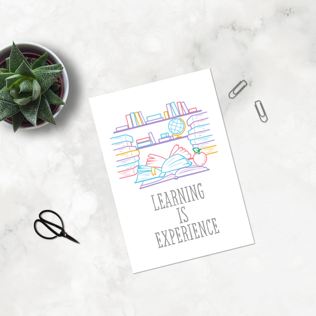 'Learning is experience' - Boeken Ansichtkaart