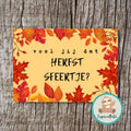 'Voel jij dat herfstsfeertje?' - Herfst Ansichtkaart