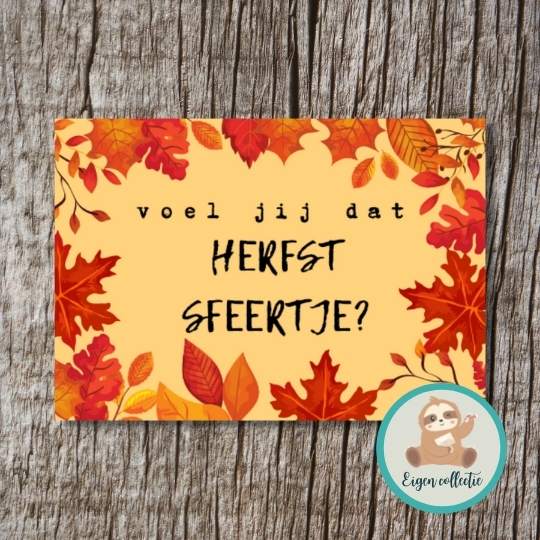 'Voel jij dat herfstsfeertje?' - Herfst Ansichtkaart