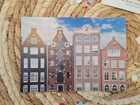 Grachtenpanden – Foto Ansichtkaart