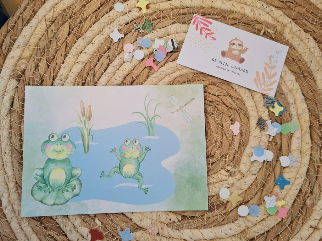 Kikkers bij de Vijver - Ansichtkaart