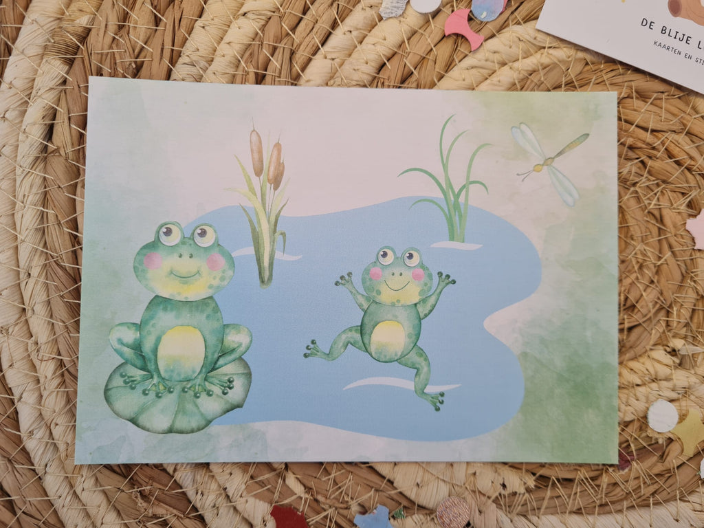 Kikkers bij de Vijver - Ansichtkaart