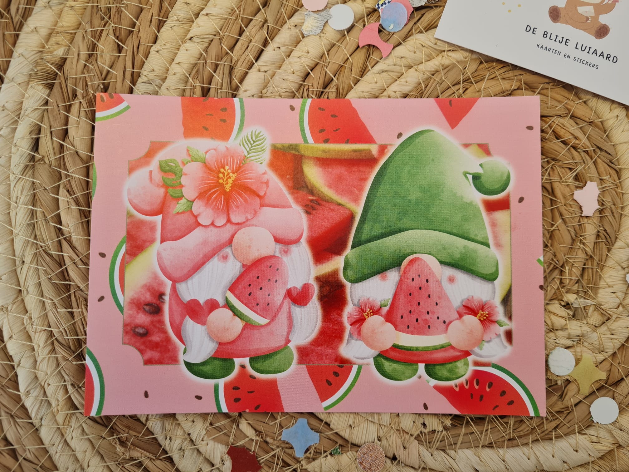 Kabouters Watermeloen – Ansichtkaart