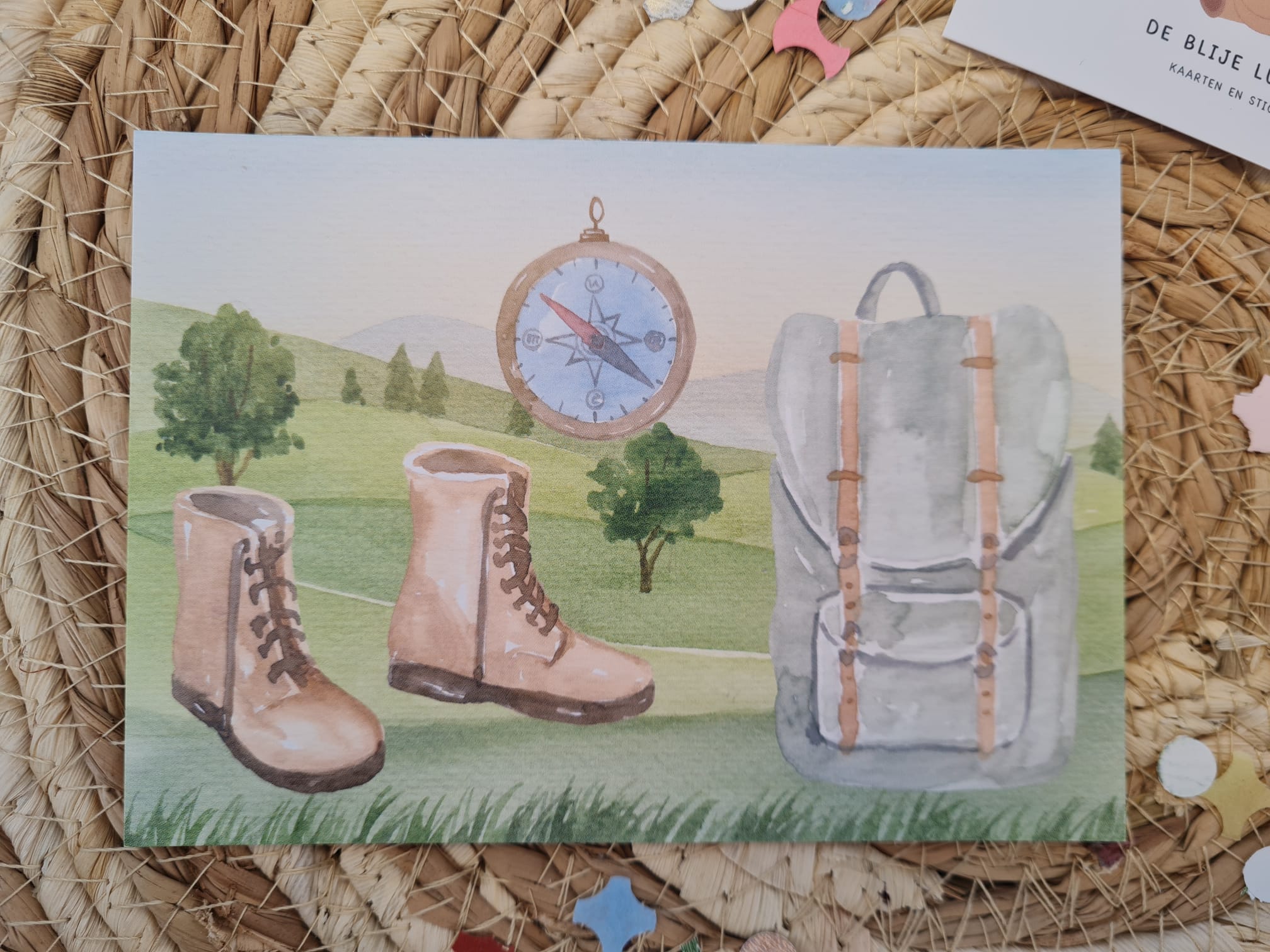 Reizen en Wandelen – Ansichtkaart