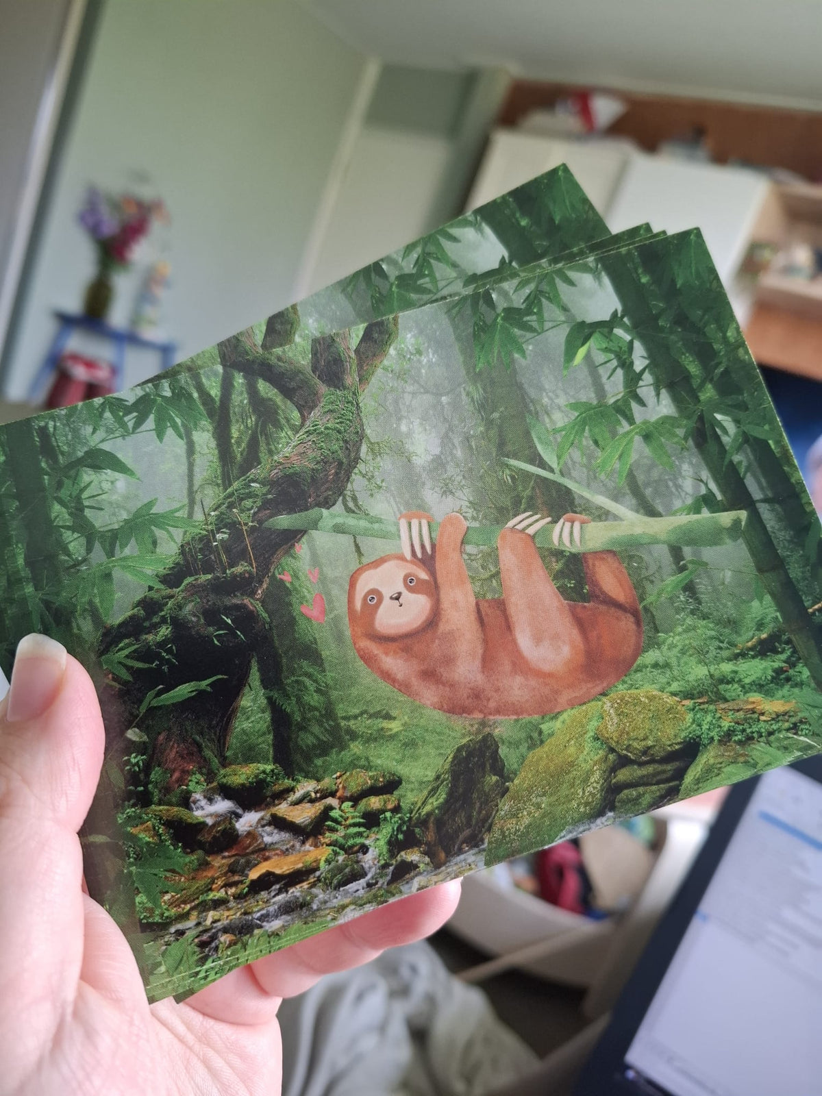 Luiaard in Jungle – Ansichtkaart