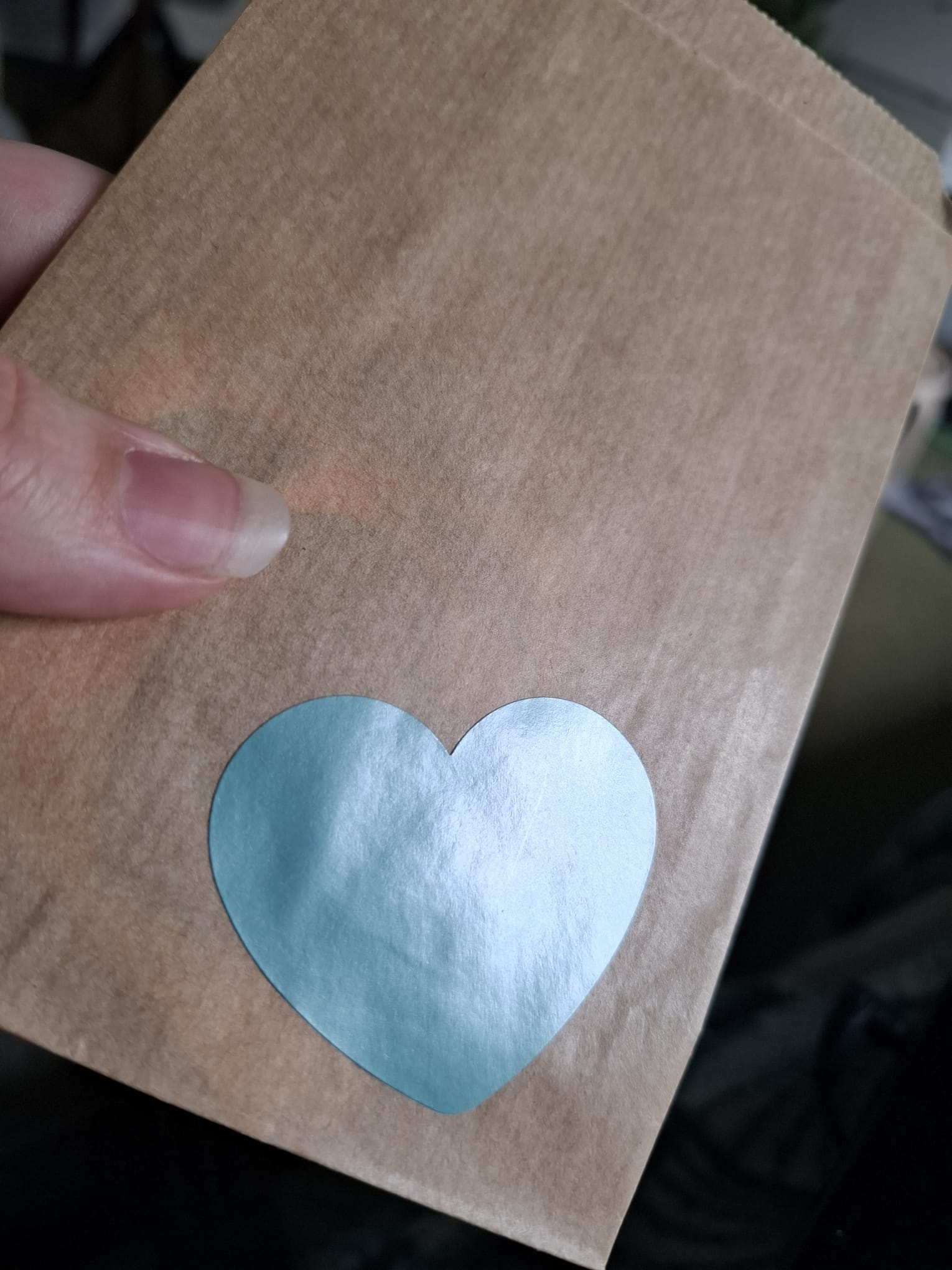 Parelmoer Blauw Hart - 20 Stickers