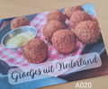 'Groetjes uit Nederland' - Bitterballen Ansichtkaart