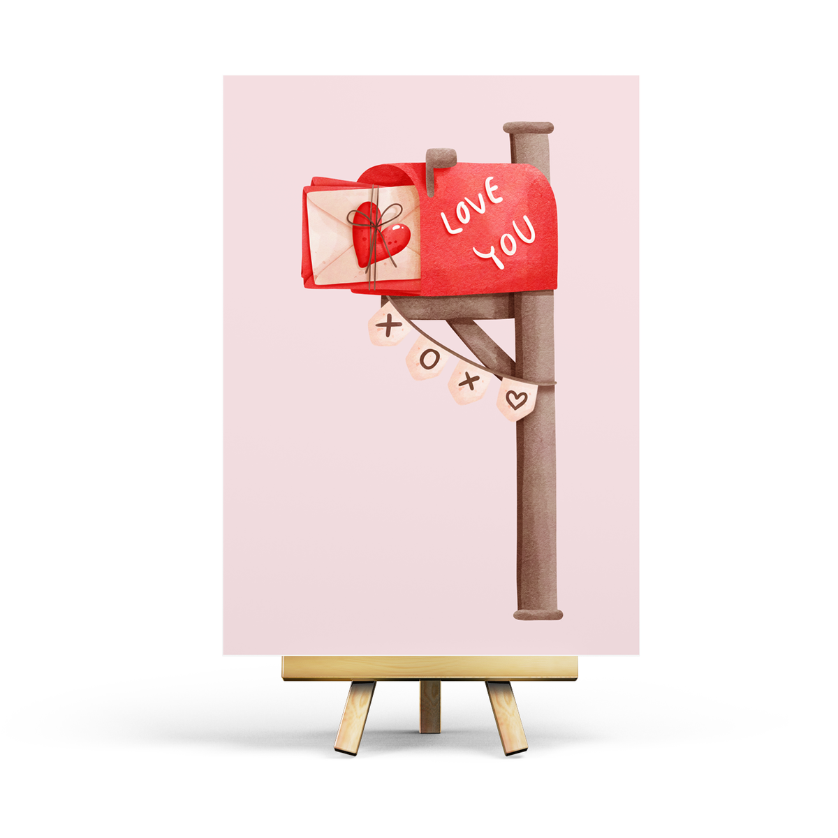 Valentijnsbrievenbus - Ansichtkaart