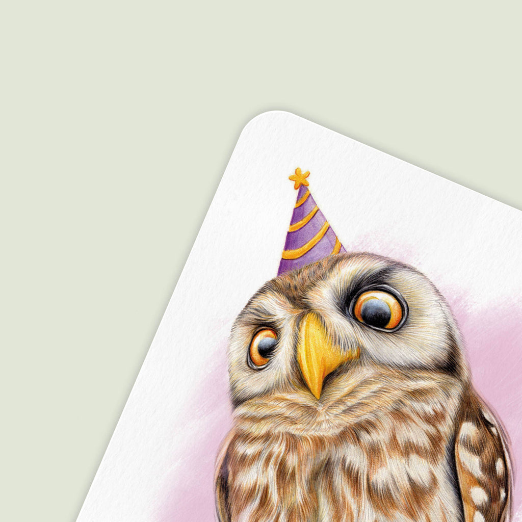Kleine Uil Jarig - Ansichtkaart