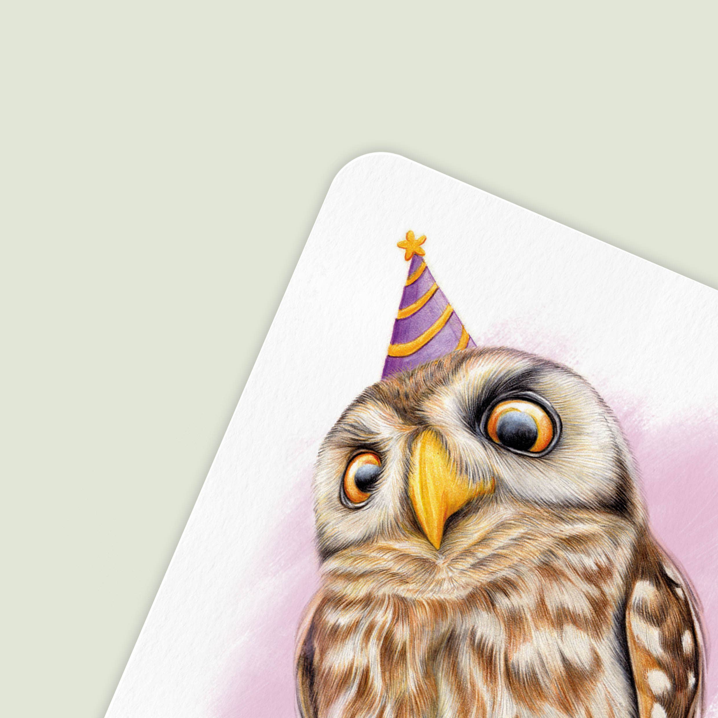 Kleine Uil Jarig - Ansichtkaart