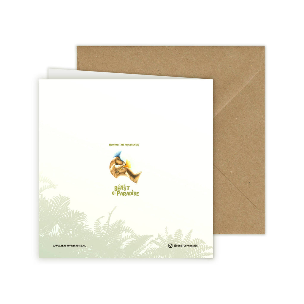 Dinosauriërs - Wenskaart met envelop