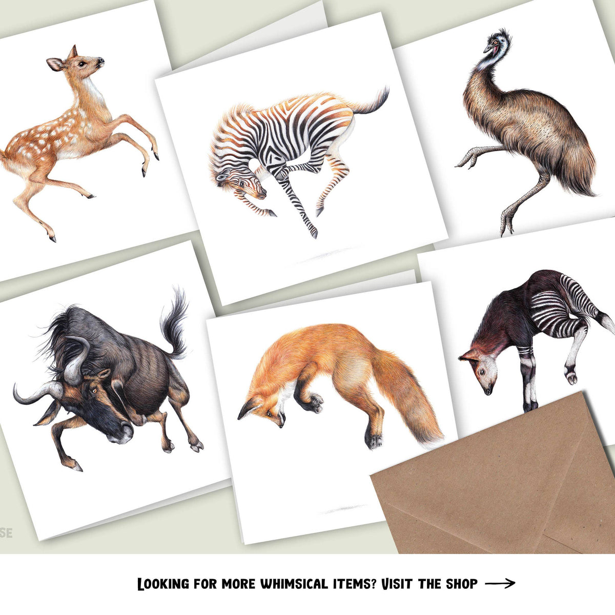 Dinosauriërs - Wenskaart met envelop