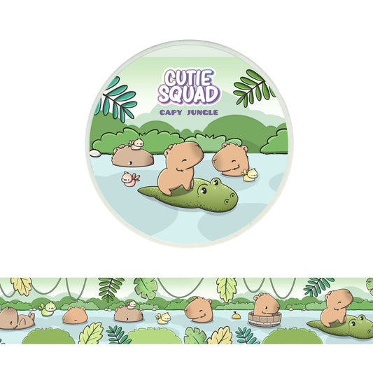 Capibara's – Schattige capibara-washi tape 10 m
