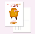 'All you need is love and a cat’ – Kat Ansichtkaart
