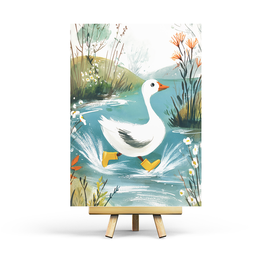Gans in de Lente - Ansichtkaart