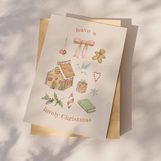 Lovely Christmas - Ansichtkaart