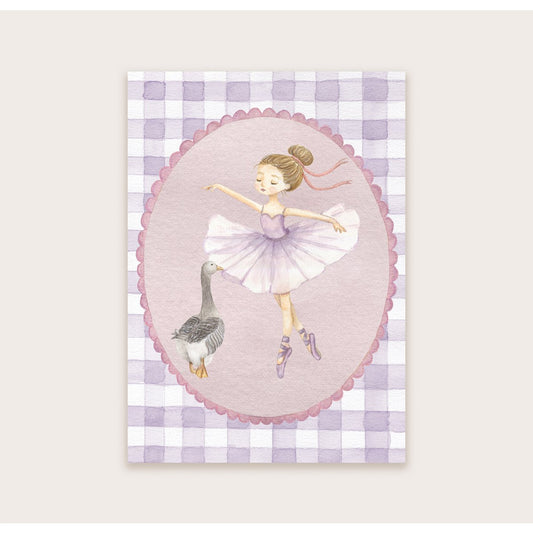 Ballerina met Gansje - Ansichtkaart