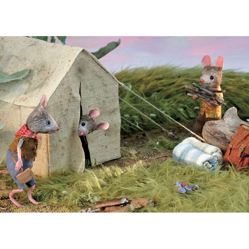 Muisjes kamperen – Tent Ansichtkaart