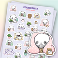Slaperige panda | stickervel
