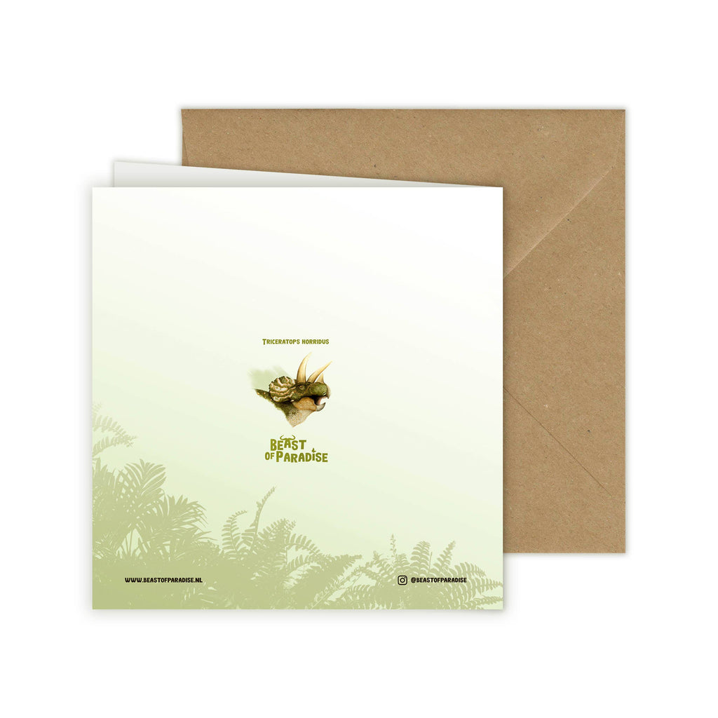 Triceratops - Wenskaart met envelop