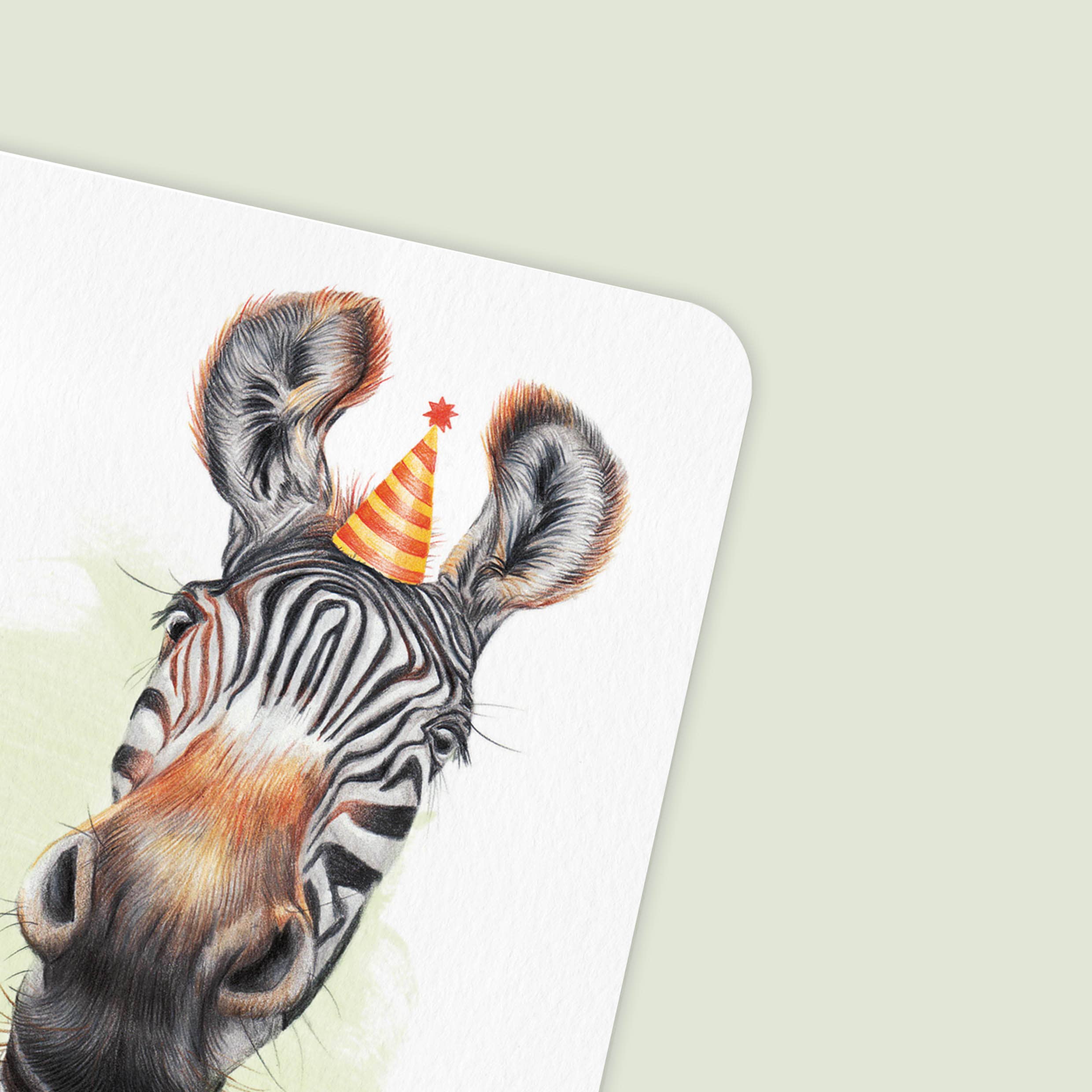 Zebra Jarig - Ansichtkaart