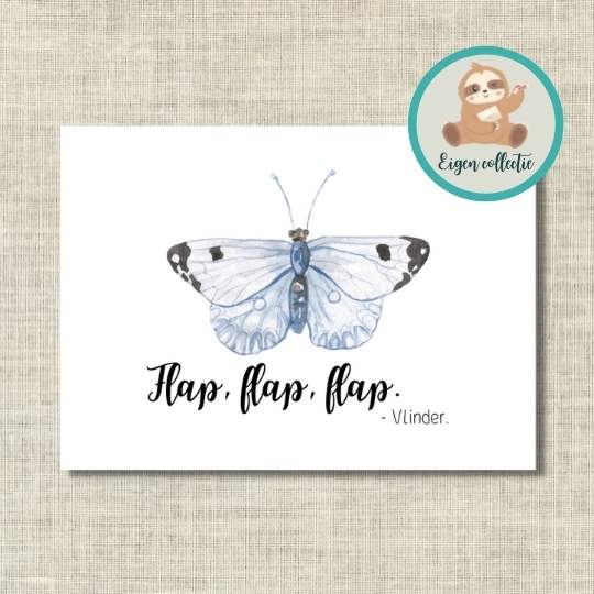 'Flap, flap, flap’ Vlinder – Ansichtkaart