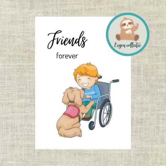 'Friends forever' - Hulphond Ansichtkaart