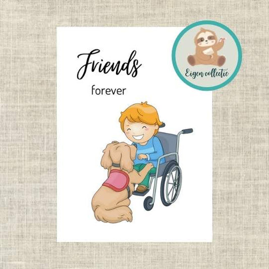 'Friends forever' - Hulphond Ansichtkaart