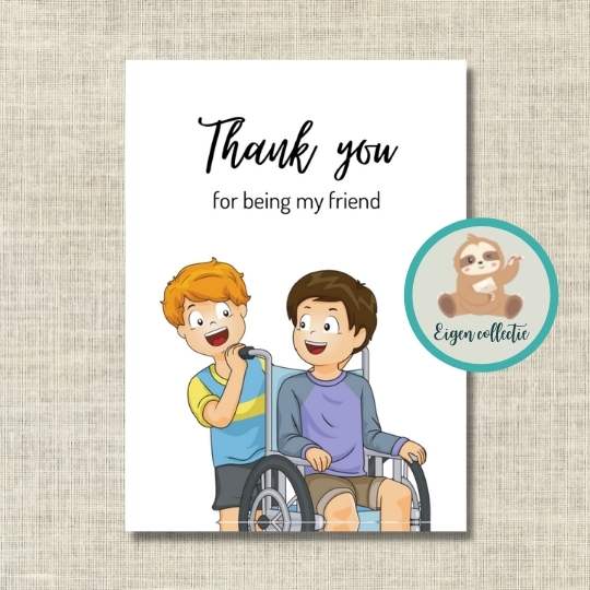 'Thank you for being my friend' - Ansichtkaart