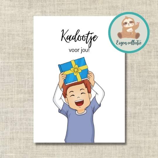 'Kadootje voor jou!' - Ansichtkaart