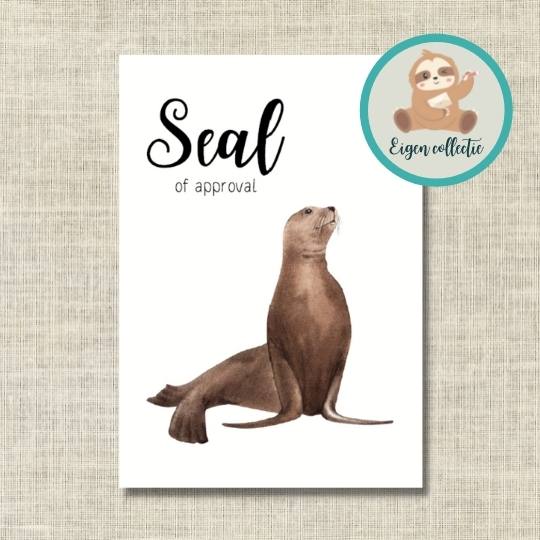 'Seal of approval' - Zeehond Ansichtkaart