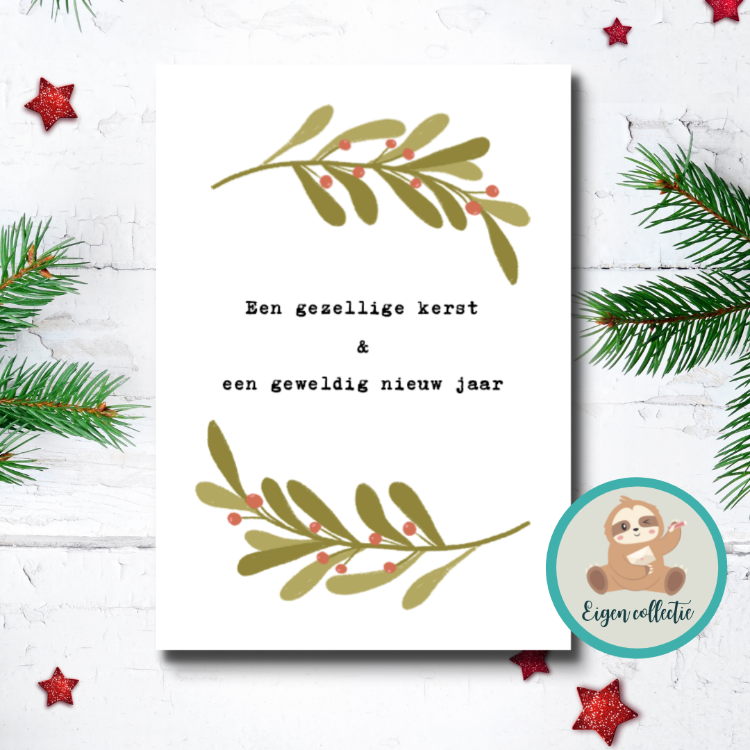 'Een gezellige kerst en een geweldig nieuw jaar' - Kerst Ansichtkaart