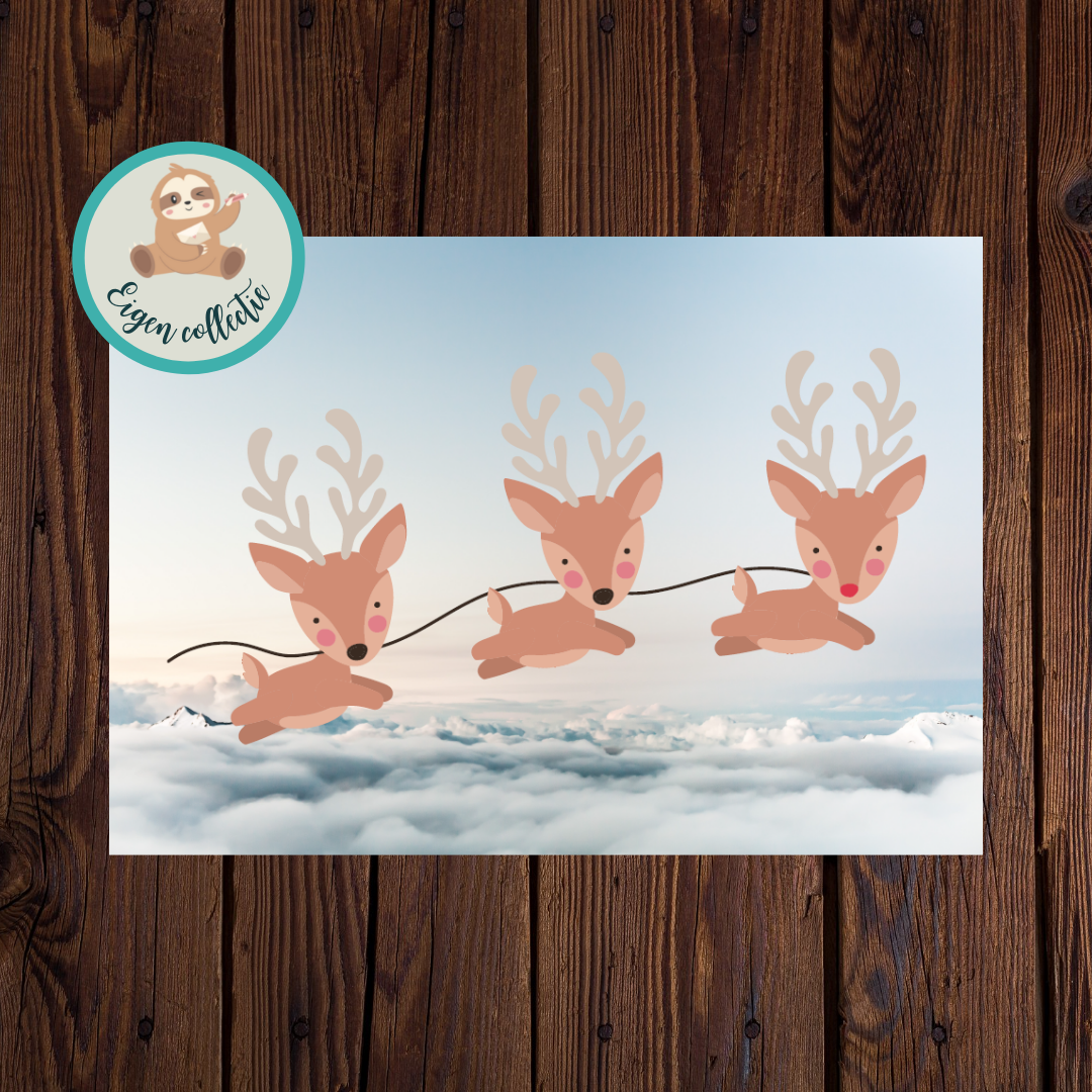 Rendieren - Kerst Ansichtkaart