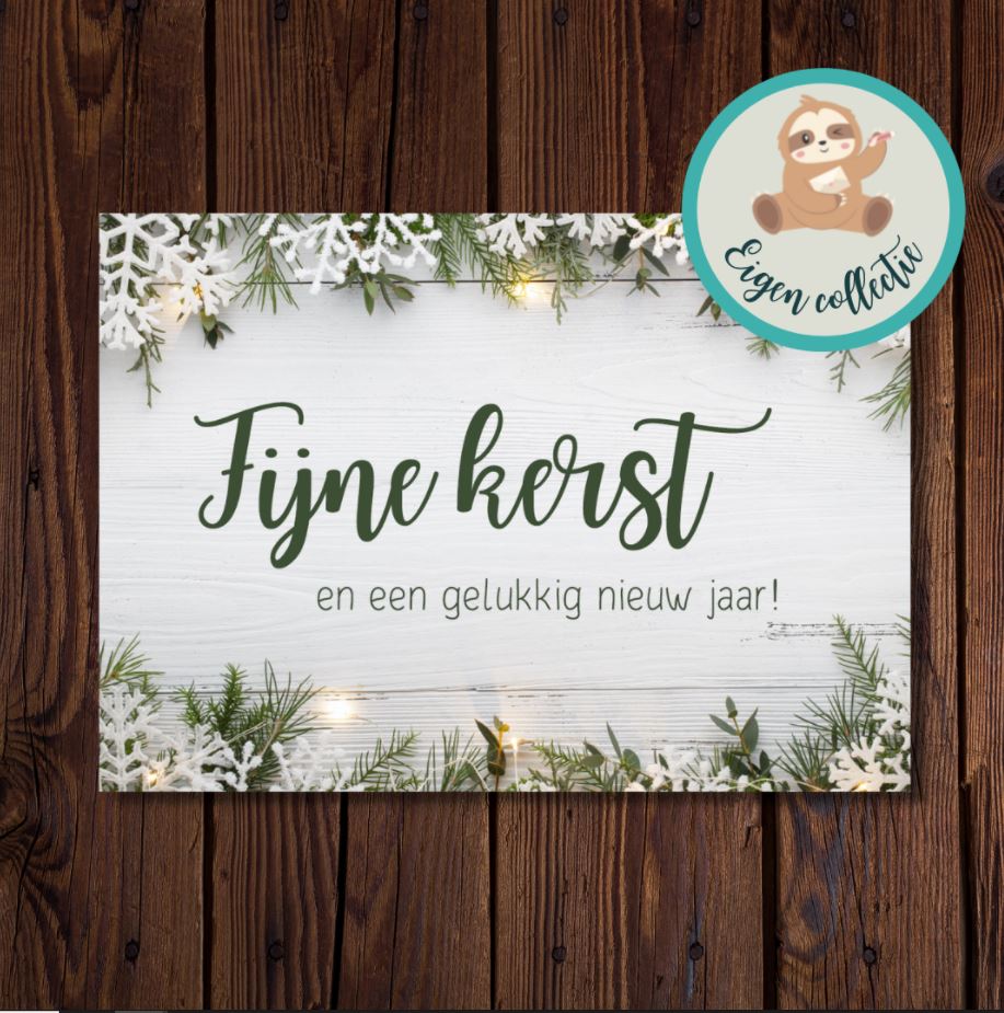 'Fijne kerst en een gelukkig nieuw jaar' - Ansichtkaart
