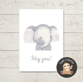 'Hey you!' - Olifant Ansichtkaart