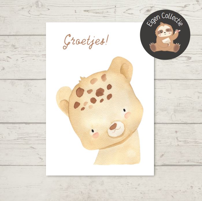 'Groetjes!’ – Panter Ansichtkaart