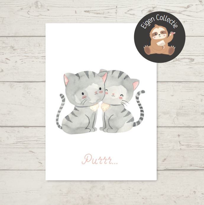 'Purrr...’ Poezen – Ansichtkaart