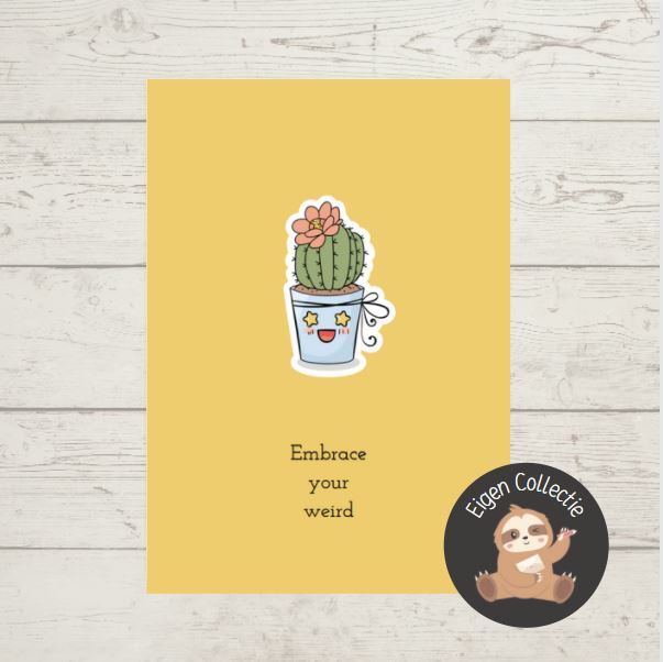 'Embrace your weird’ – Quote Ansichtkaart