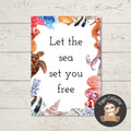 'Let the sea set you free’ – Quote Ansichtkaart