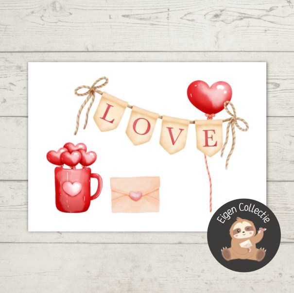 'Love’ – Liefde Ansichtkaart