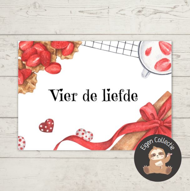 'Vier de liefde’ – Ansichtkaart