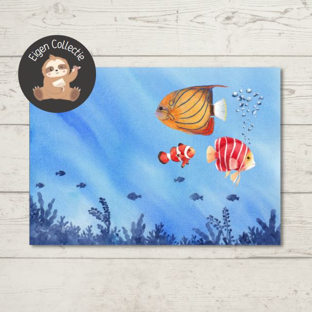 Vissen in de Zee – Ansichtkaart