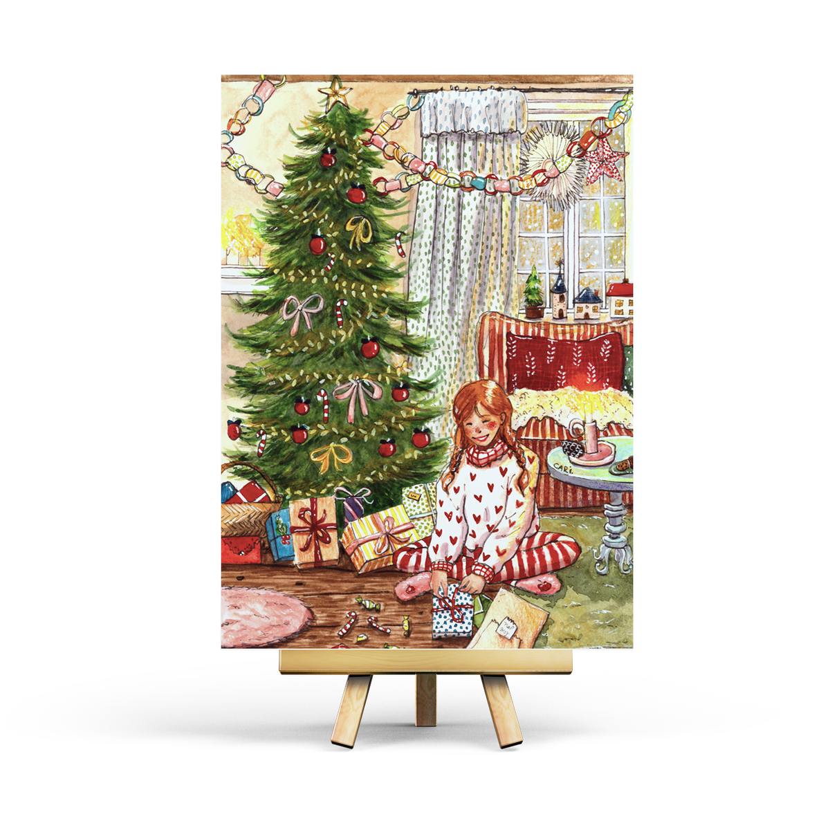 December Kerstboom - Postkaart