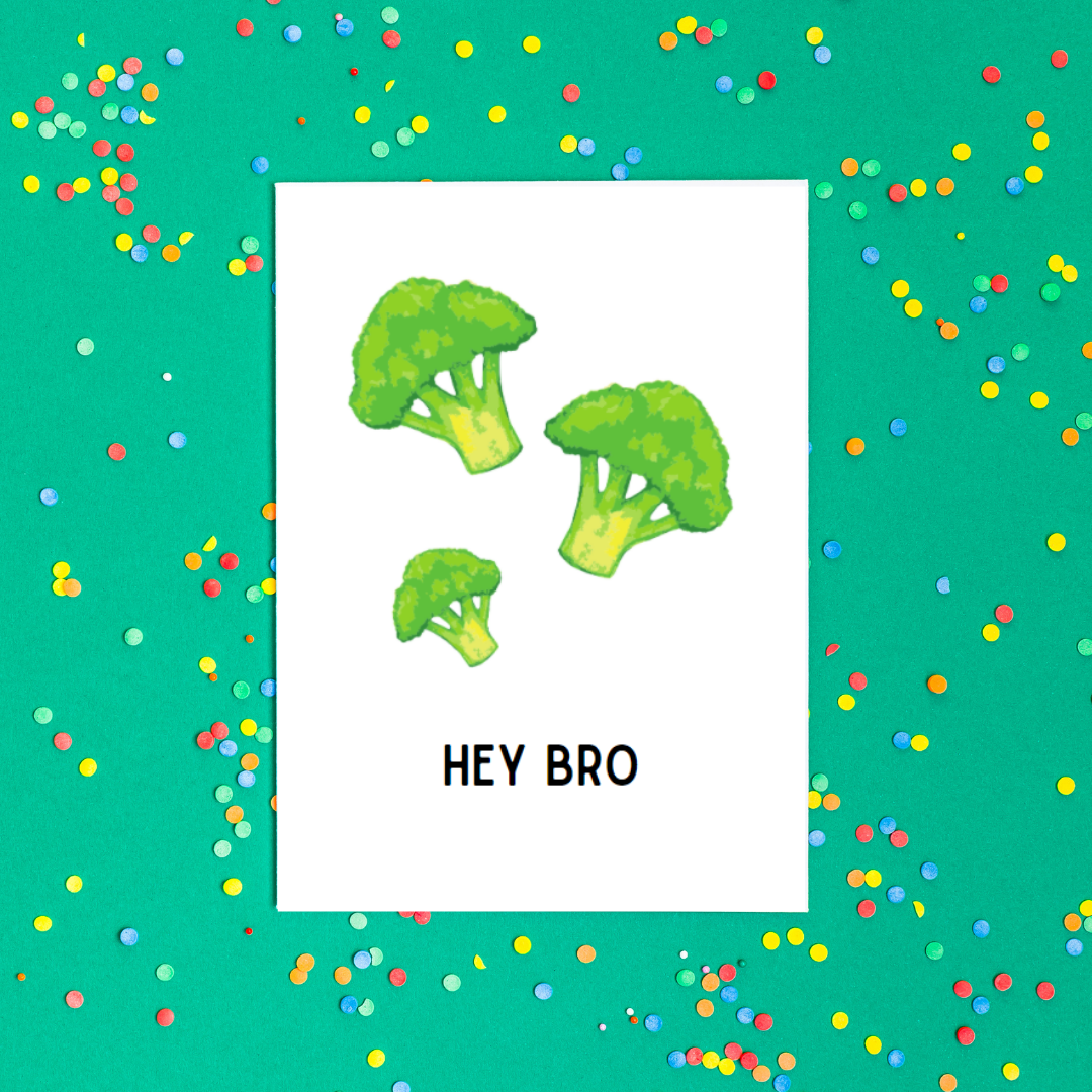 'Hey bro’ Broccoli – Ansichtkaart