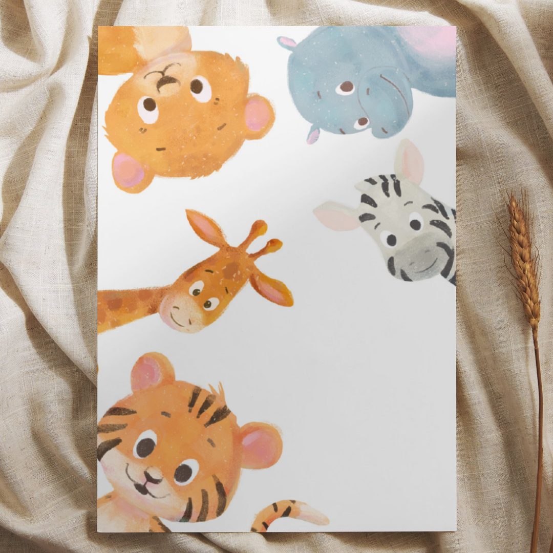 Dieren kiekeboe - Ansichtkaart