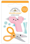 Lijmpistool en schaar - Doodle-pops Stickers