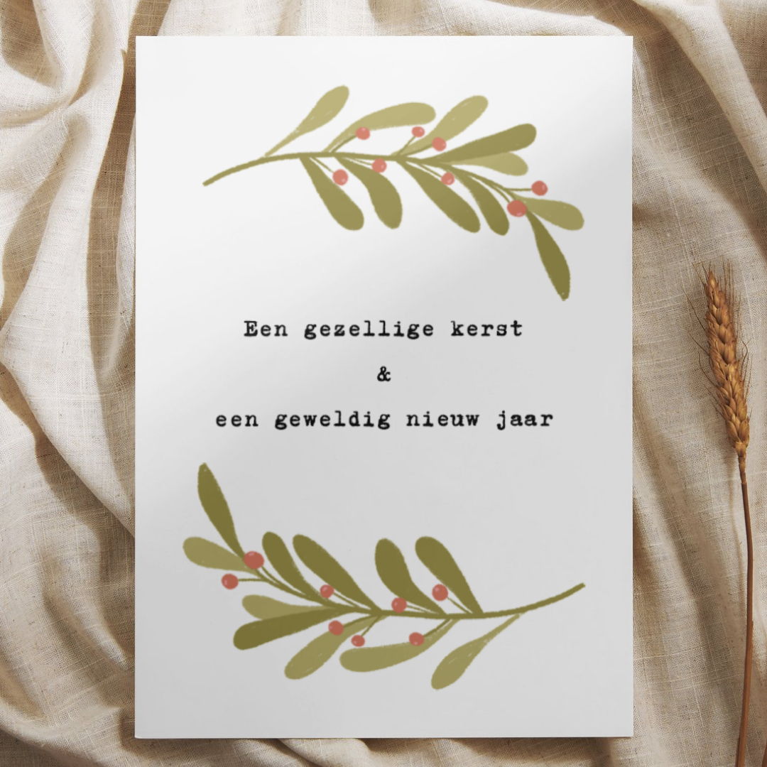 'Een gezellige kerst en een geweldig nieuw jaar' - Kerst Ansichtkaart