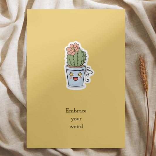 'Embrace your weird’ – Quote Ansichtkaart